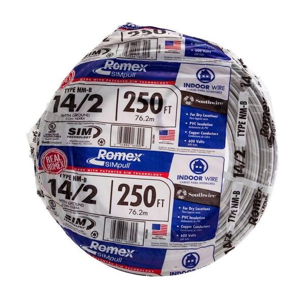 14/2 copper NM-B cable with ground 250 ft